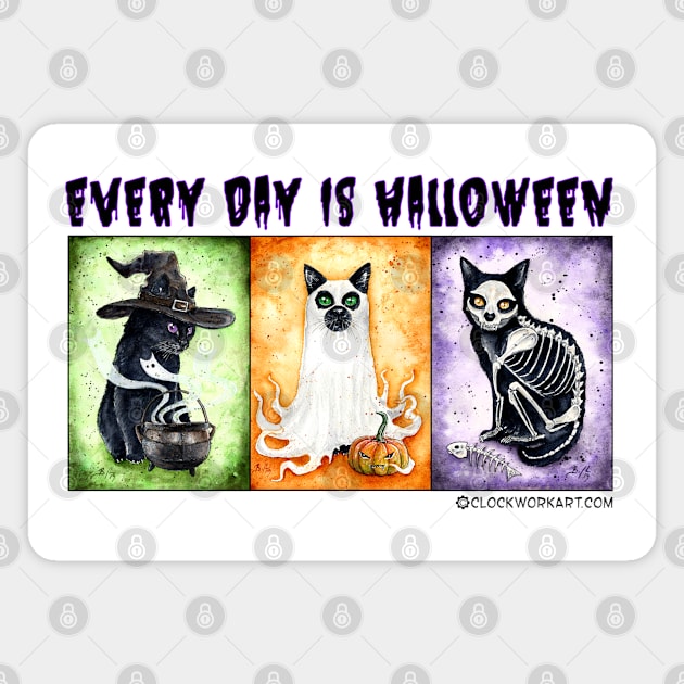 Every Day is Halloween (Purple) Magnet by Clockwork Art